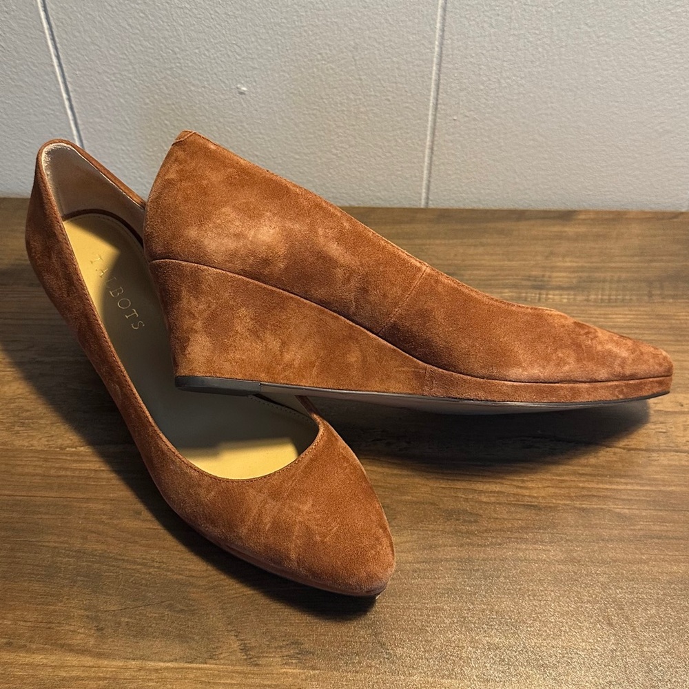 Talbots Lacey Suede Platform Wedges